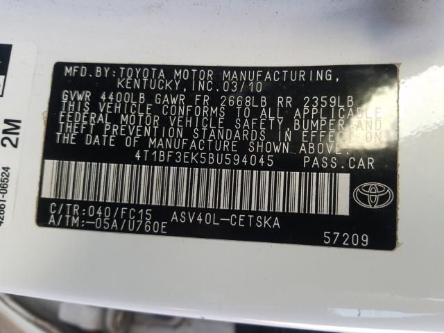 2011 TOYOTA CAMRY 4T1BF3EK5BU594045