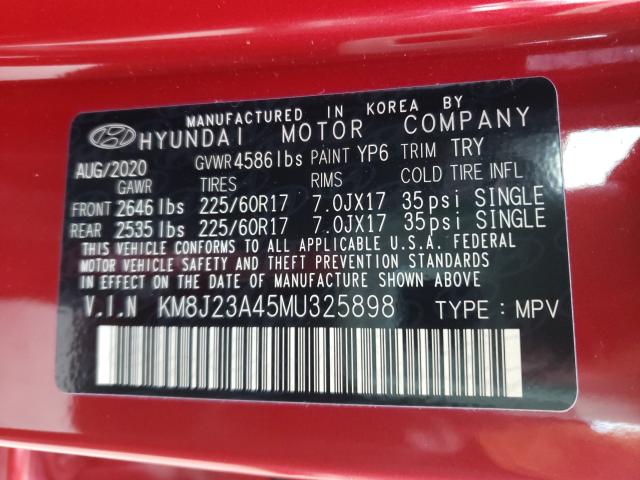 2021 HYUNDAI TUCSON SE KM8J23A45MU325898