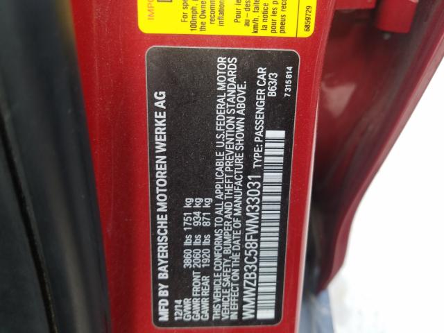 2015 MINI COOPER COU WMWZB3C58FWM33031