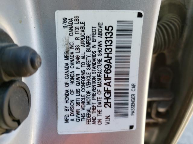 2010 HONDA CIVIC LX-S 2HGFA1F69AH313135
