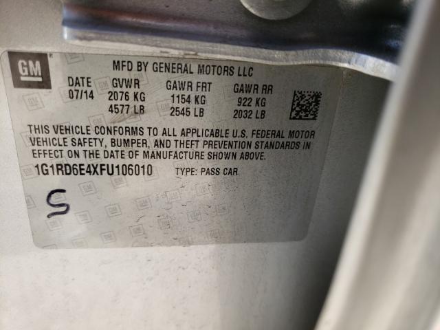 VIN 1G1RD6E4XFU106010 2015 Chevrolet Volt no.10