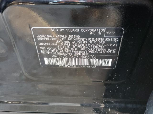 2018 SUBARU FORESTER 2 JF2SJAEC3JH466704
