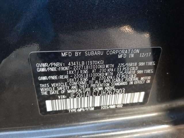 2018 SUBARU CROSSTREK JF2GTALC7JH267903