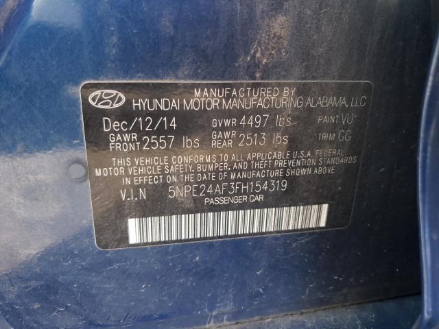 2015 HYUNDAI SONATA SE 5NPE24AF3FH154319