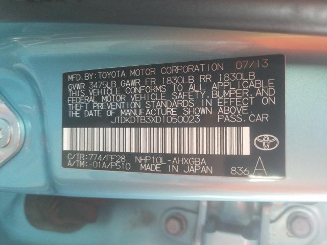 2013 TOYOTA PRIUS C JTDKDTB3XD1050023