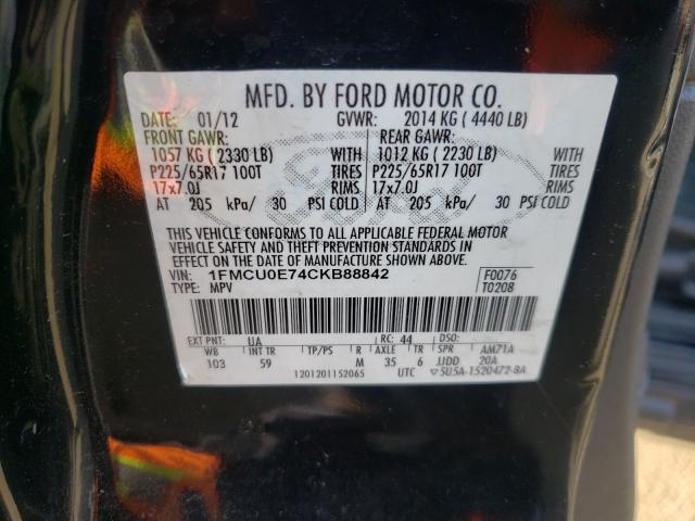 2012 FORD ESCAPE LIM 1FMCU0E74CKB88842