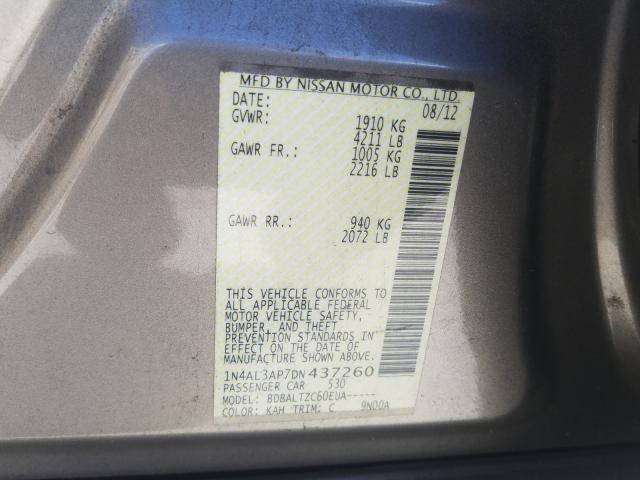 2013 NISSAN ALTIMA 1N4AL3AP7DN437260