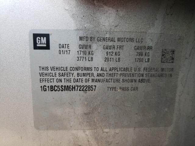2017 CHEVROLET CRUZE LS 1G1BC5SM6H7222857