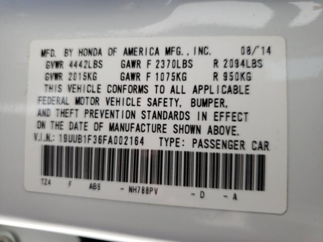 2015 ACURA TLX 19UUB1F36FA002164