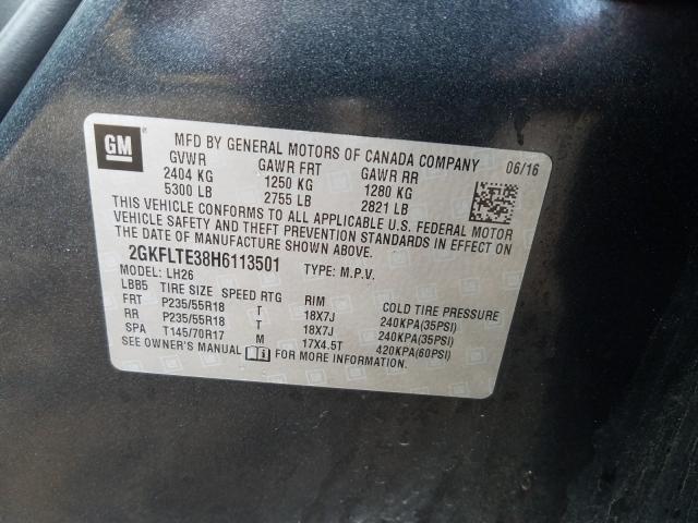 2017 GMC TERRAIN SL 2GKFLTE38H6113501