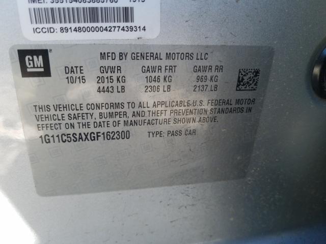 2016 CHEVROLET MALIBU LIM 1G11C5SAXGF162300