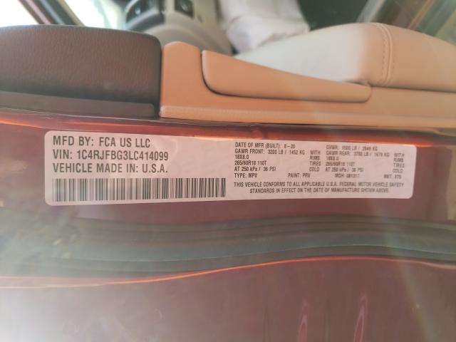 2020 JEEP GRAND CHER 1C4RJFBG3LC414099