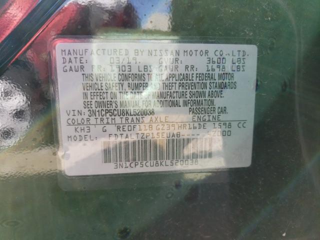 2019 NISSAN KICKS S 3N1CP5CU8KL520038