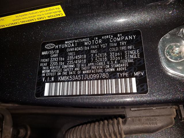 2018 HYUNDAI KONA ULTIM KM8K53A51JU099780