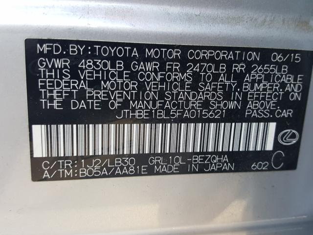 2015 LEXUS GS 350 JTHBE1BL5FA015621