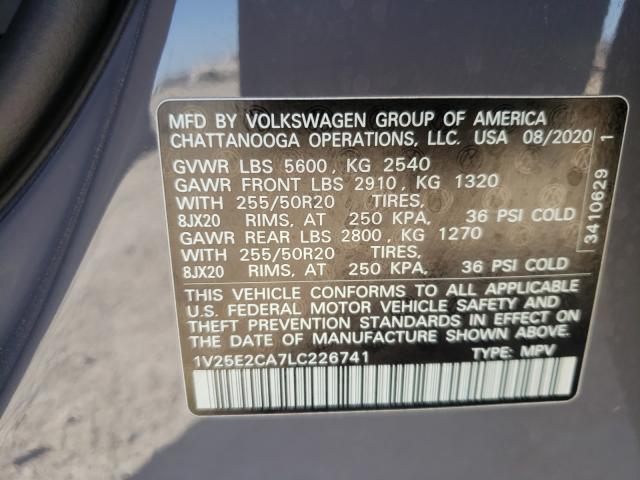 2020 VOLKSWAGEN ATLAS CROS 1V25E2CA7LC226741