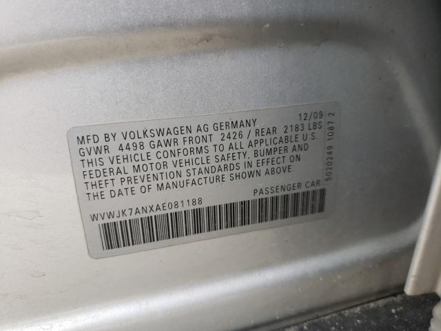 2010 VOLKSWAGEN PASSAT KOM WVWJK7ANXAE081188