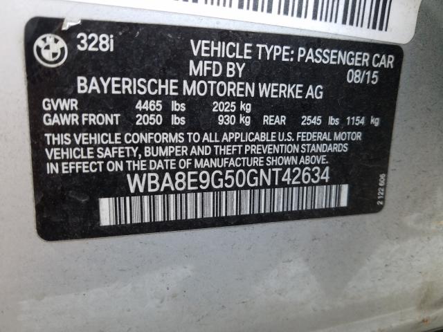 2016 BMW 28I WBA8E9G50GNT42634