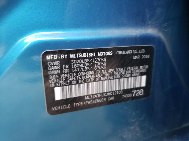 2018 MITSUBISHI MIRAGE ES ML32A3HJXJH012103