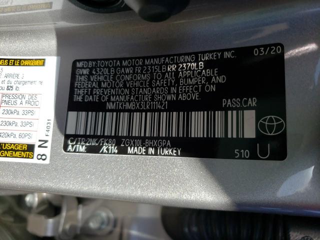 2020 TOYOTA C-HR XLE NMTKHMBX3LR111421