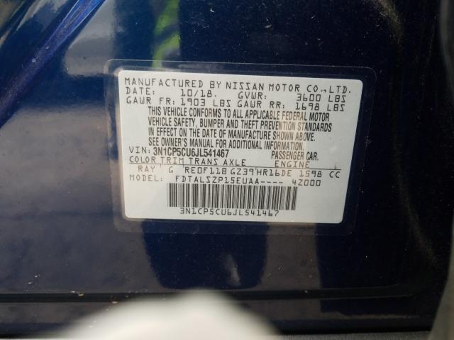 2018 NISSAN KICKS S 3N1CP5CU6JL541467