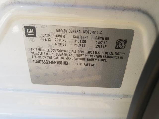2014 BUICK LACROSSE 1G4GB5G34EF106103