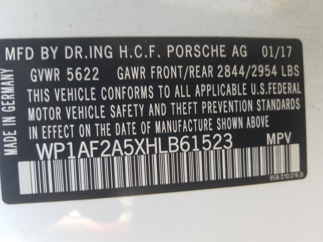 2017 PORSCHE MACAN TURB WP1AF2A5XHLB61523