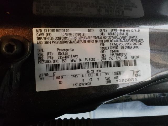 2016 FORD FOCUS ST 1FADP3L99GL207087