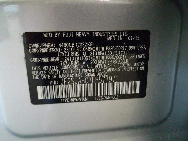 2015 SUBARU FORESTER 2 JF2SJAHC7FH577971