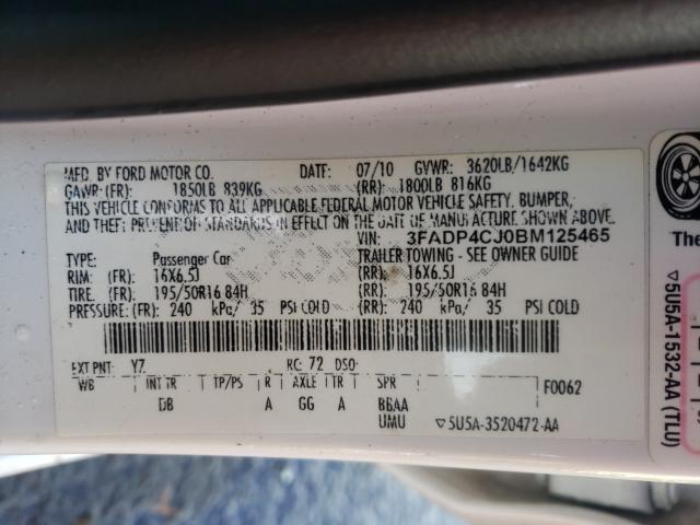 2011 FORD FIESTA SEL 3FADP4CJ0BM125465