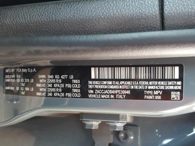 2017 JEEP RENEGADE L ZACCJADB4HPE39946