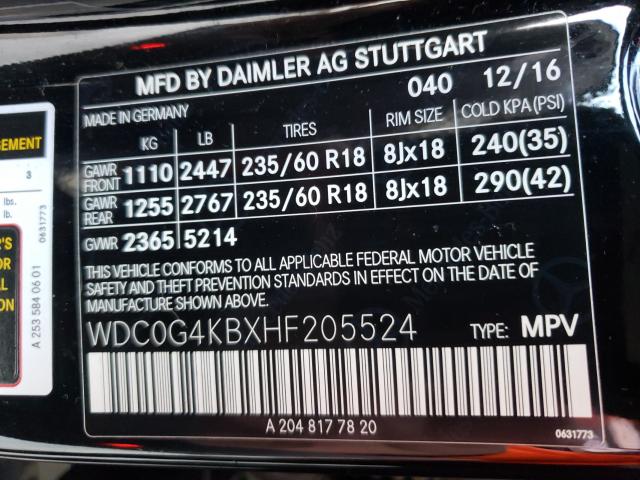 2017 MERCEDES-BENZ GLC 300 4M WDC0G4KBXHF205524