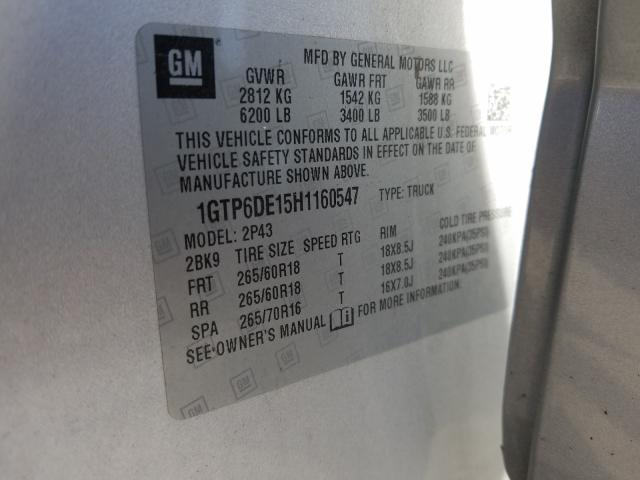 2017 GMC CANYON SLT 1GTP6DE15H1160547