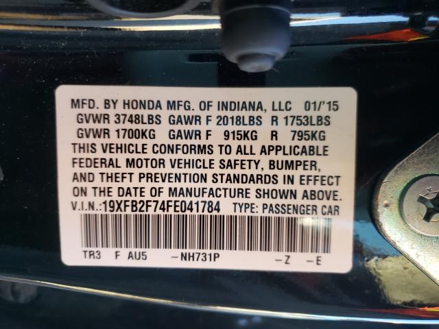 2015 HONDA CIVIC SE 19XFB2F74FE041784