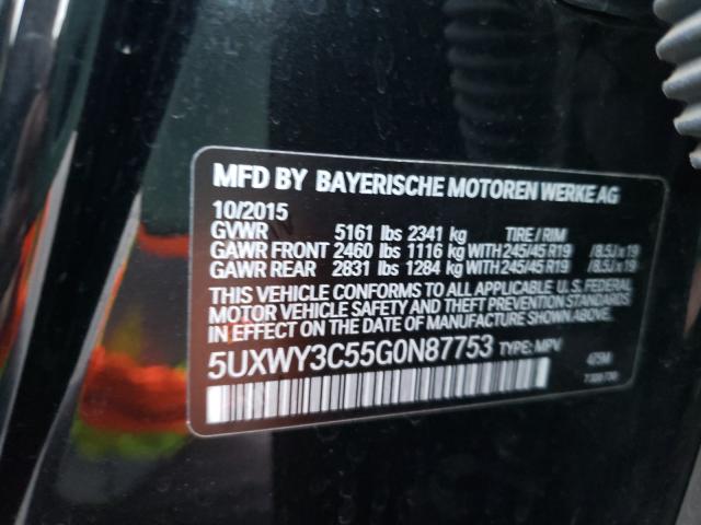 2016 BMW X3 XDRIVE2 5UXWY3C55G0N87753