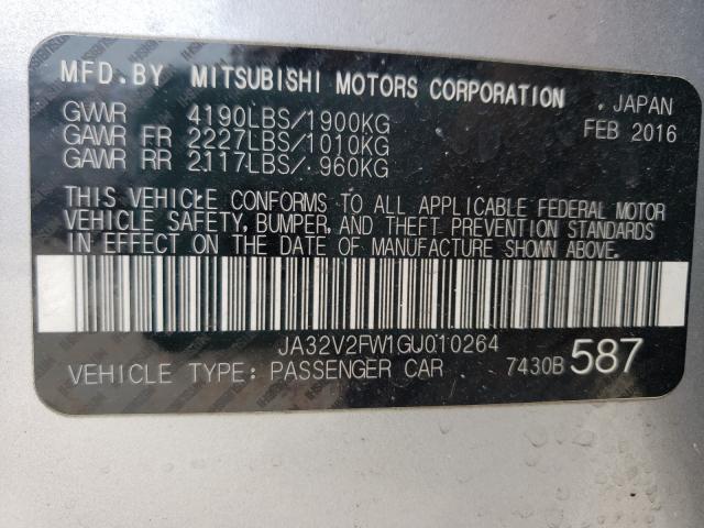 2016 MITSUBISHI LANCER ES JA32V2FW1GU010264