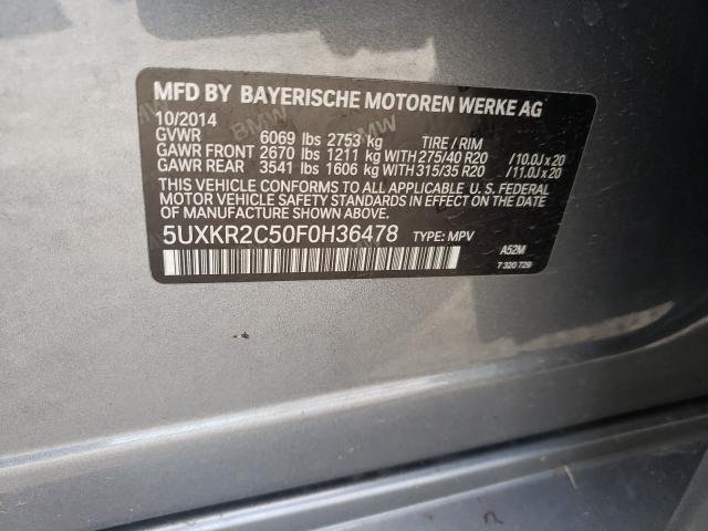 2015 BMW X5 SDRIVE3 5UXKR2C50F0H36478