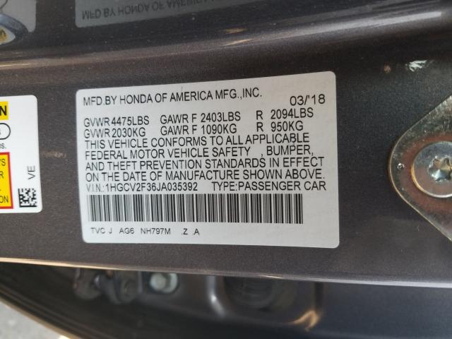 2018 HONDA ACCORD SPO - 1HGCV2F36JA035392