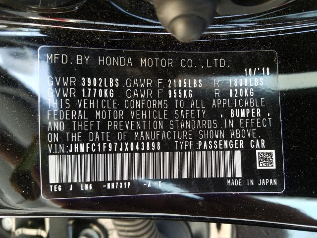 2018 HONDA CIVIC TOUR JHMFC1F97JX043898