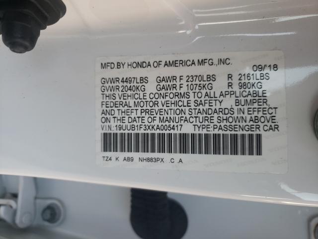2019 ACURA TLX 19UUB1F3XKA005417