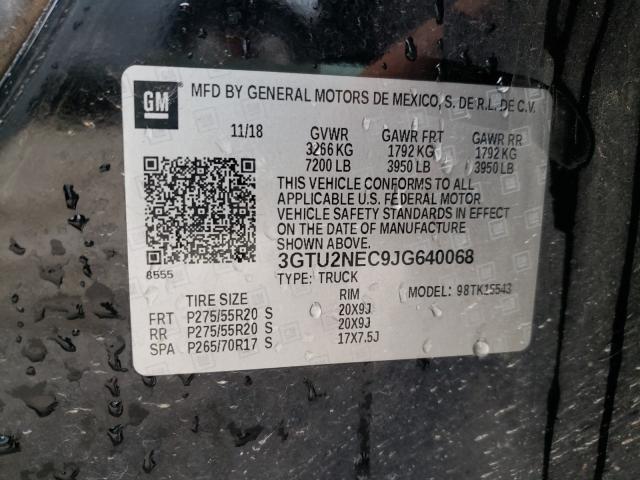 2018 GMC SIERRA K15 3GTU2NEC9JG640068
