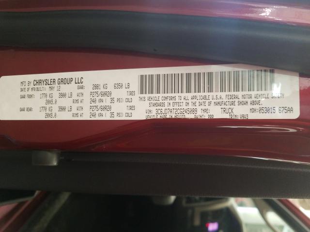 2012 DODGE RAM 1500 S 3C6JD7AT2CG245089