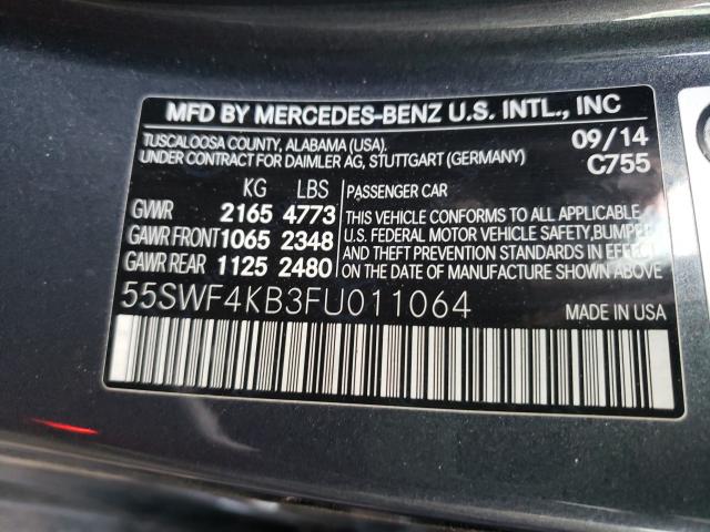 2015 MERCEDES-BENZ C 300 4MAT - 55SWF4KB3FU011064