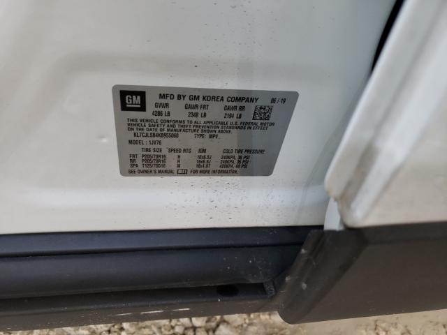 2019 CHEVROLET TRAX 1LT KL7CJLSB4KB955060