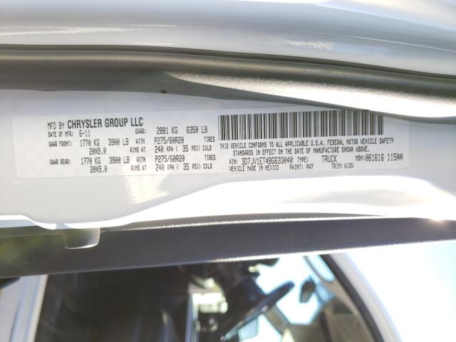 2011 DODGE RAM 1500 3D7JV1ET4BG633040