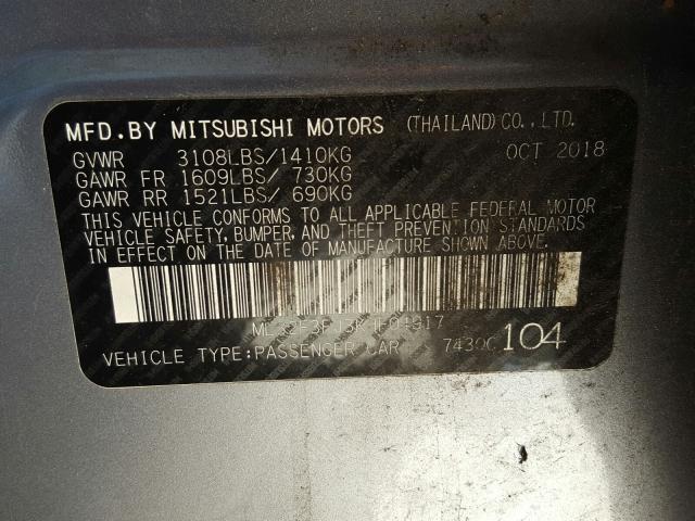 2019 MITSUBISHI MIRAGE G4 ML32F3FJ3KHF04917