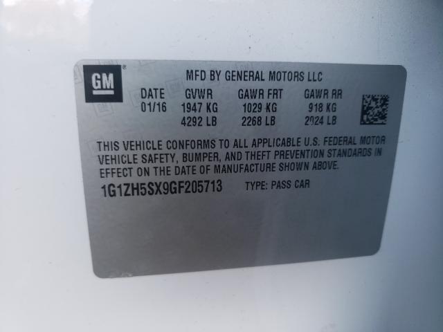 2016 CHEVROLET MALIBU PRE 1G1ZH5SX9GF205713
