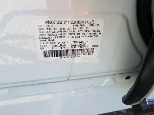 2014 INFINITI QX50 JN1BJ0HR1EM190922