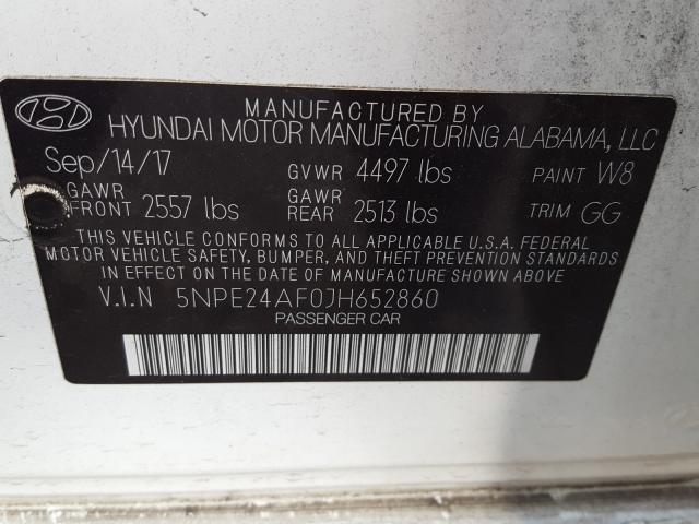 2018 HYUNDAI SONATA SE 5NPE24AF0JH652860