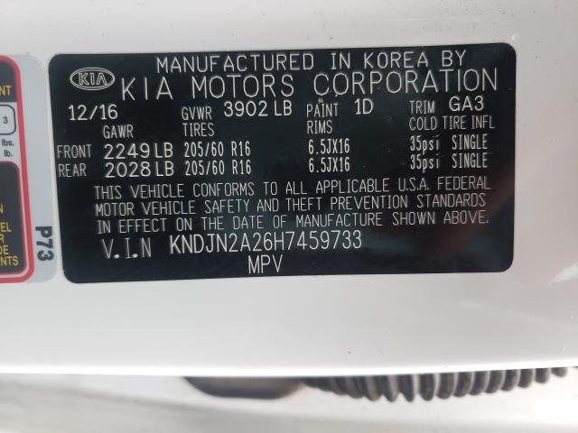 2017 KIA SOUL KNDJN2A26H7459733